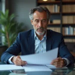 Homme d affaires français dans un bureau moderne